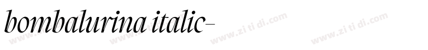 bombalurina italic字体转换 bombalurina italic字体转换